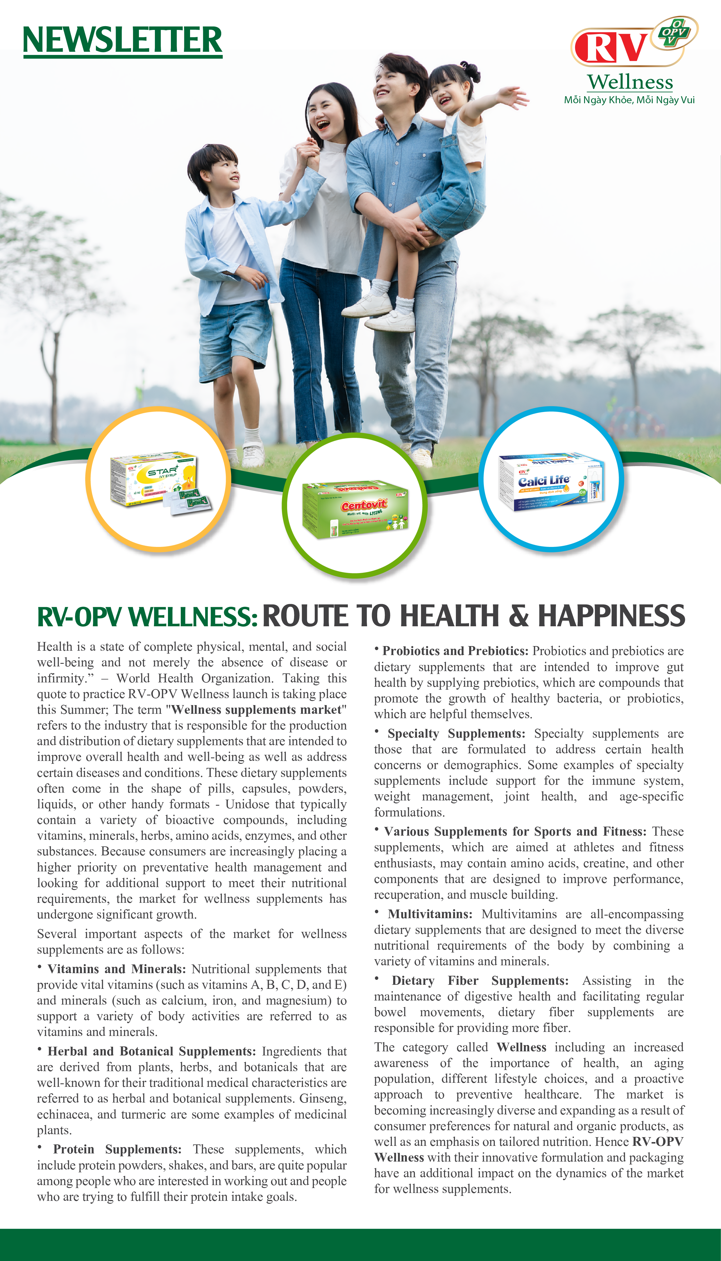 RV-OPV WELLNESS: ROUTE TO HEALTH & HAPPINESS