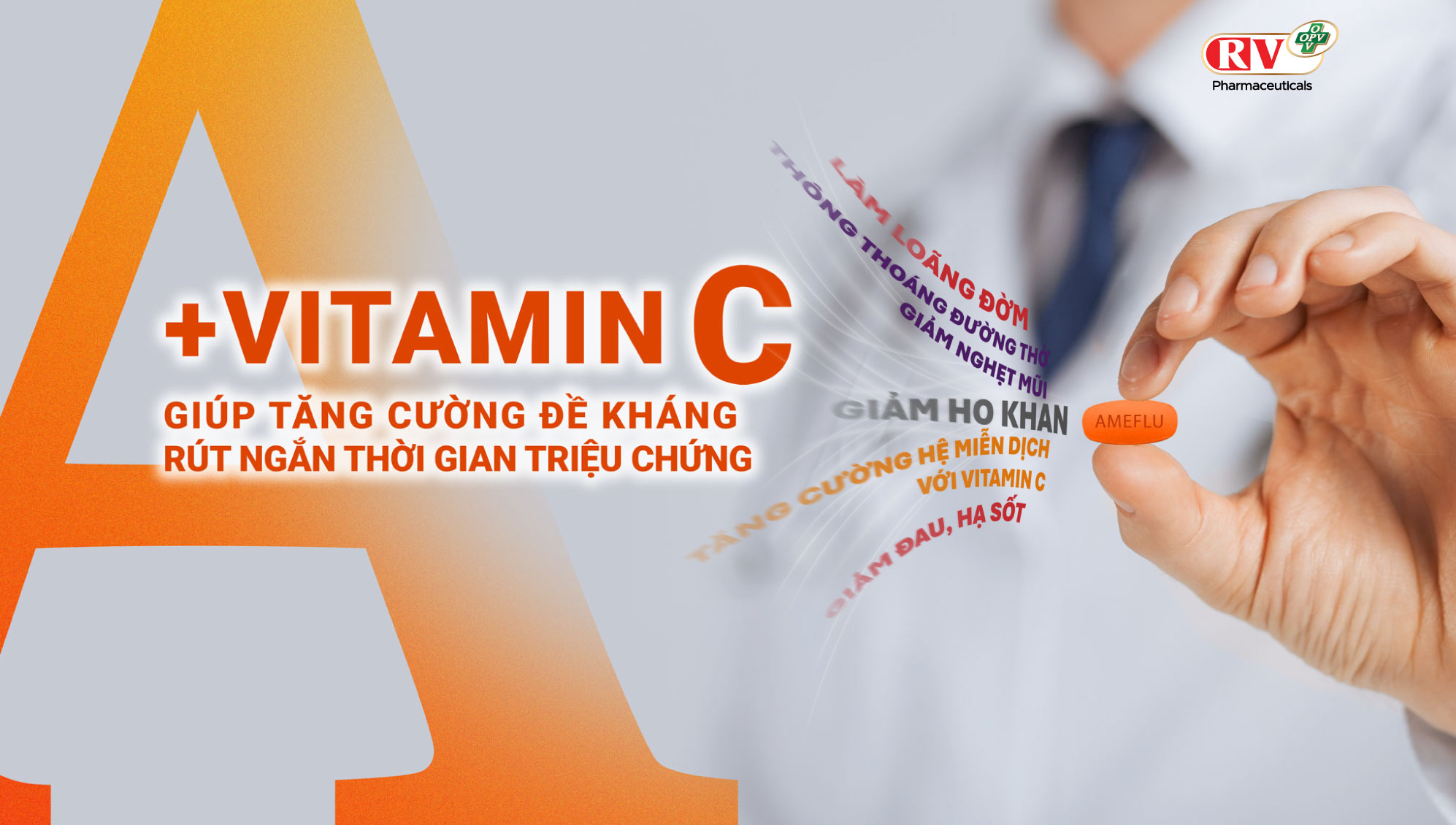 Vitamin C Trong Ameflu Giúp Tăng Cường Sức Đề Kháng, Rút Ngắn Thời Gian Triệu Chứng